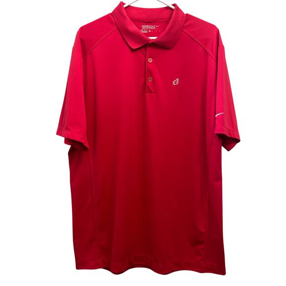 Nike Golf Tour Performance Polo Men’s XL Pink Dri-FIT Golf Shirt Course Logo - Picture 2 of 3